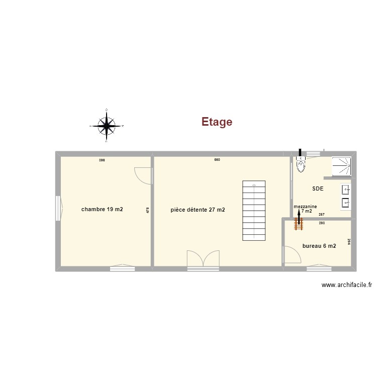 plan étage merlere. Plan de 0 pièce et 0 m2