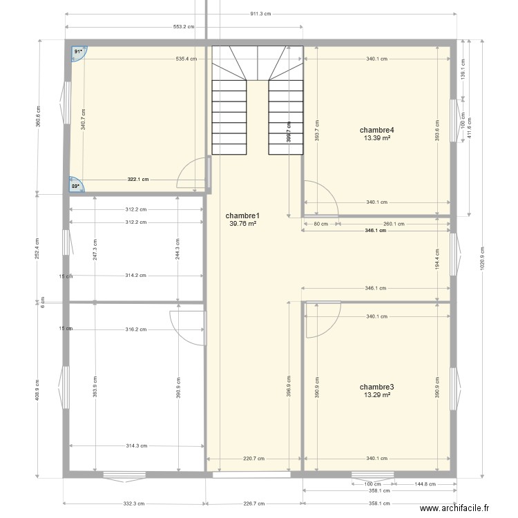 1er etage. Plan de 0 pièce et 0 m2