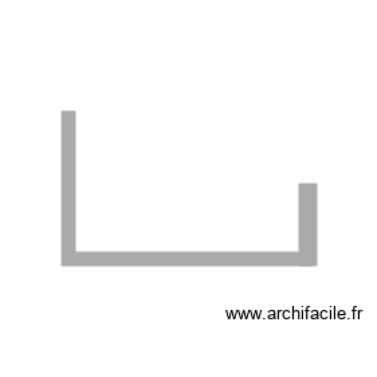 Mur adossable. Plan de 