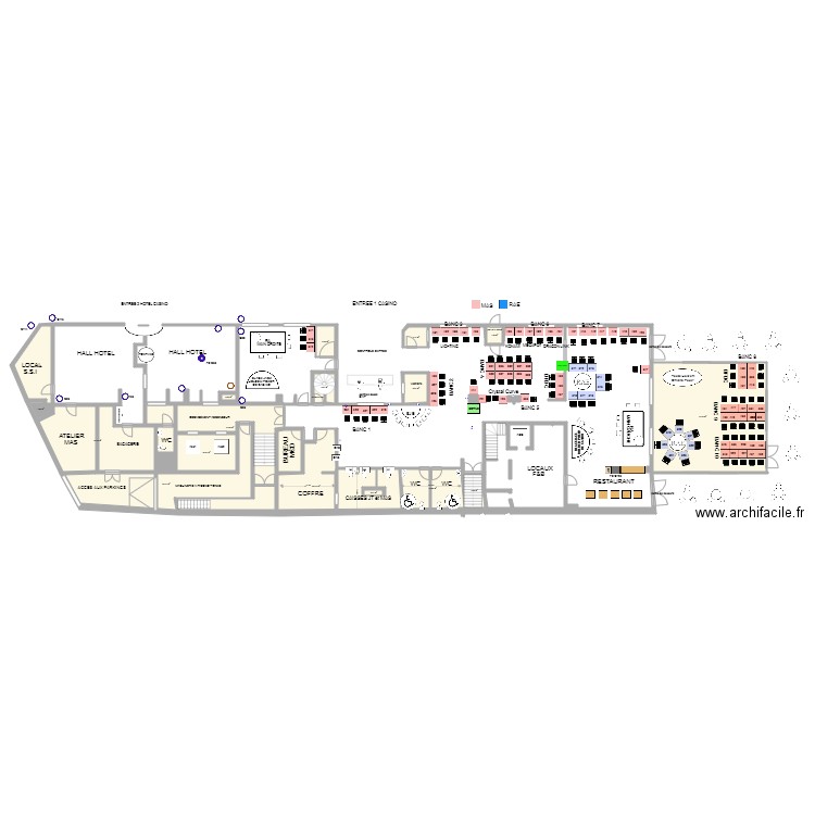 Plan de salle RDC au 11 février 2020. Plan de 0 pièce et 0 m2