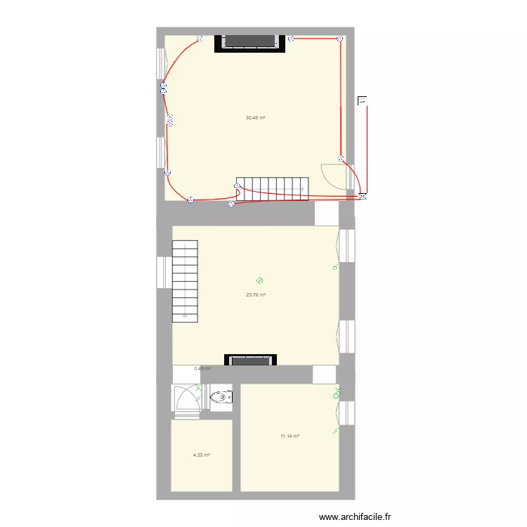 yann  RDC PC. Plan de 