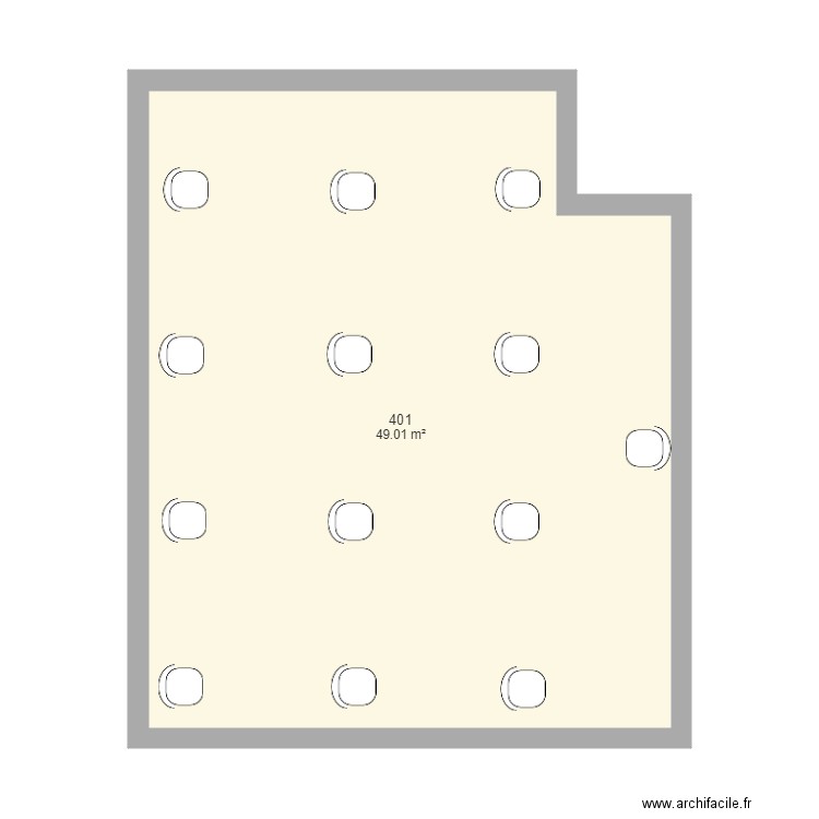 401 en théâtre. Plan de 0 pièce et 0 m2