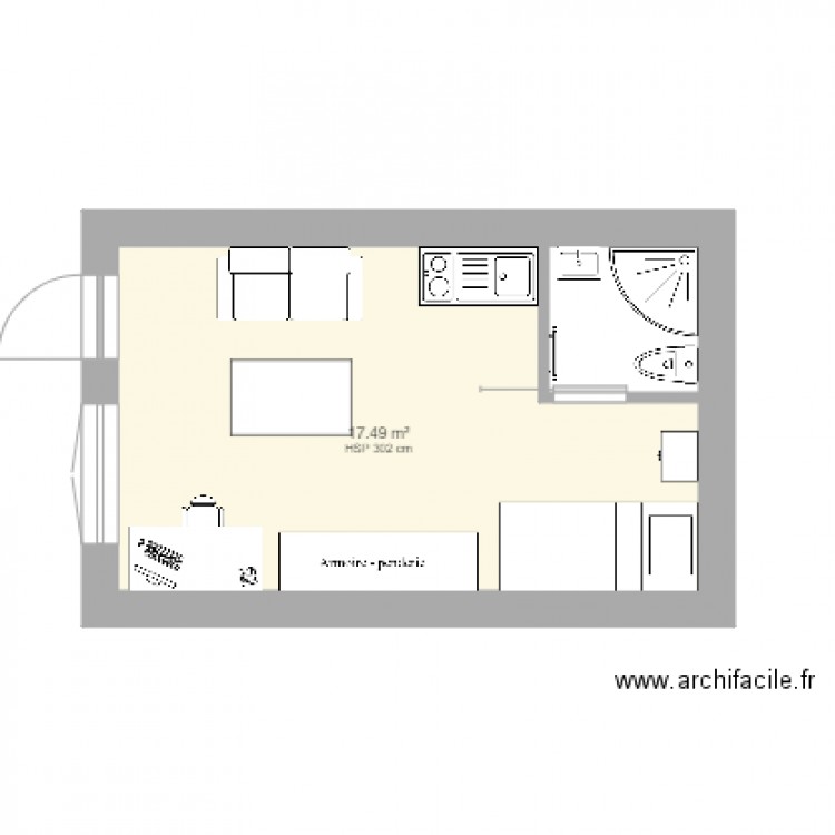 studio de jardin. Plan de 0 pièce et 0 m2