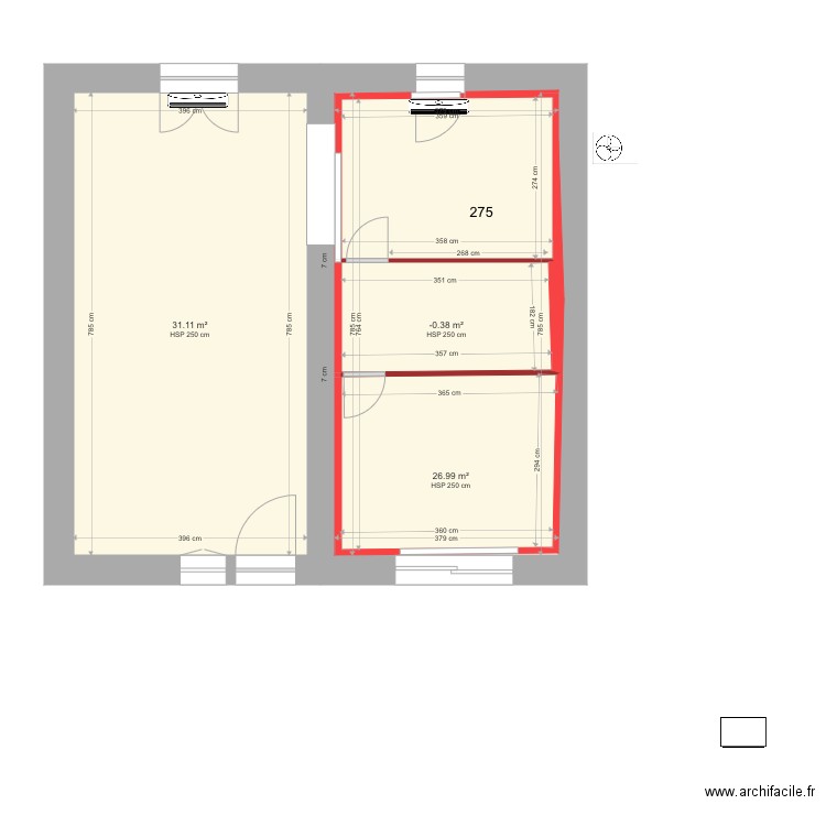 Cuisine wc. Plan de 0 pièce et 0 m2