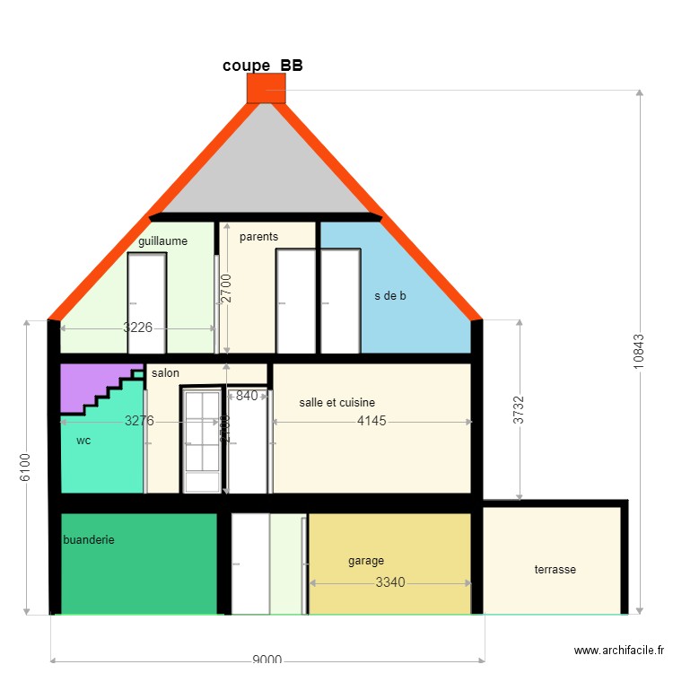 vue de cote 1. Plan de 0 pièce et 0 m2