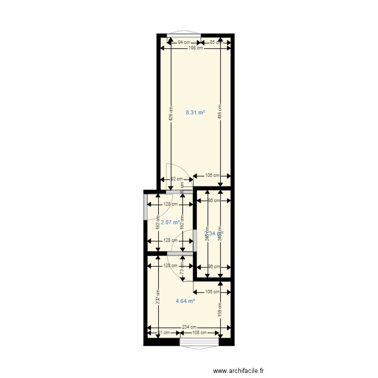 Studio RDC. Plan de 0 pièce et 0 m2