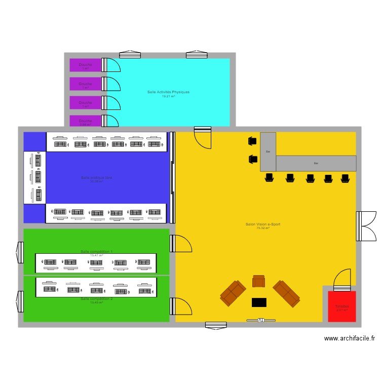 Vision eSport. Plan de 0 pièce et 0 m2