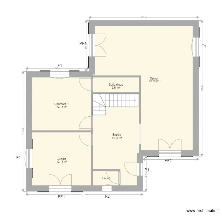 Courtin. Plan de 0 pièce et 0 m2