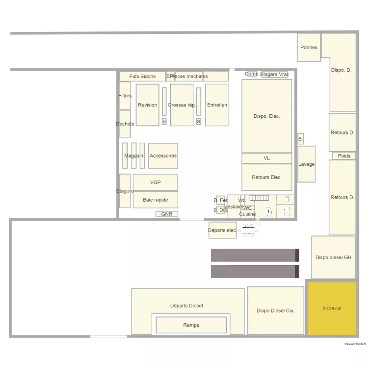RIWAL BORDEAUX BIS. Plan de 
