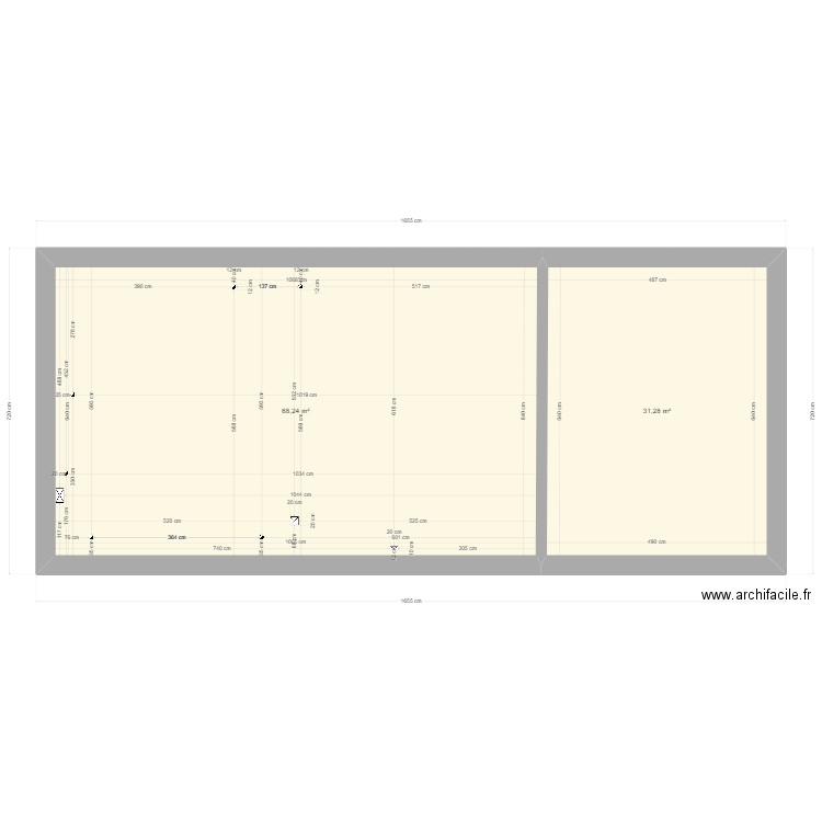Etage Lusanger. Plan de 0 pièce et 0 m2