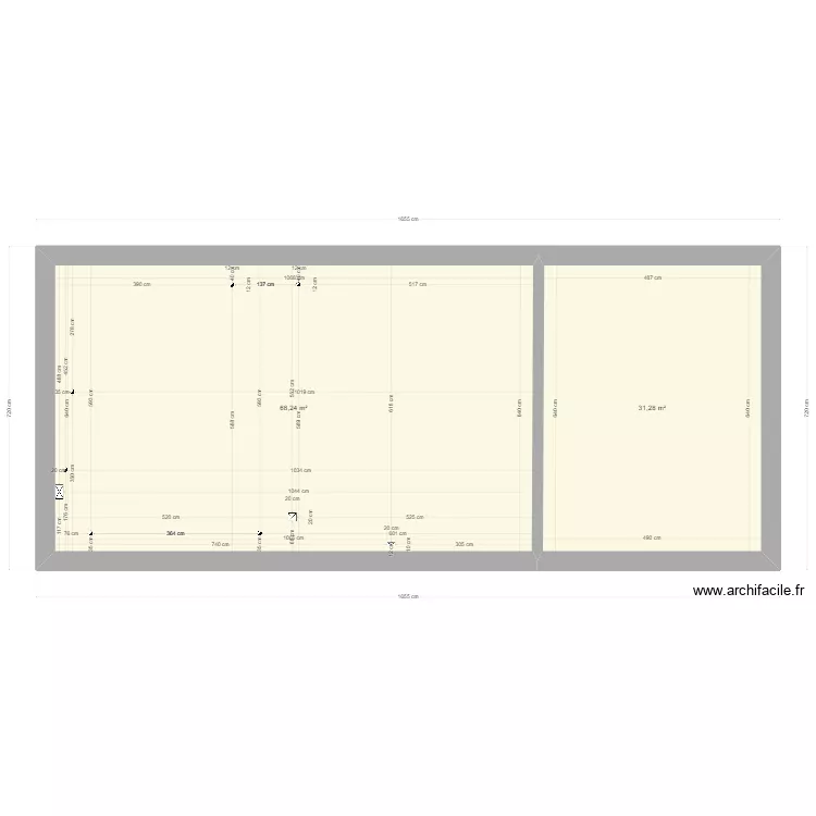 Etage Lusanger. Plan de 