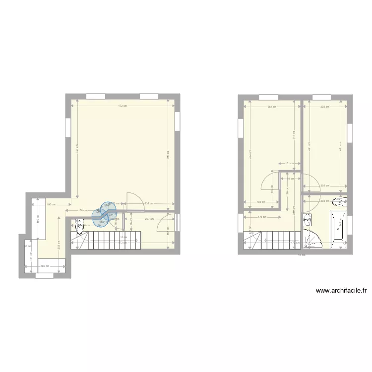 number 6 first and second floor with window in bathroom. Plan de 