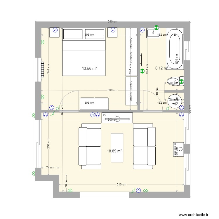 extension elec. Plan de 0 pièce et 0 m2