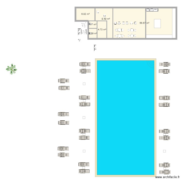 Poolhouse 18. Plan de 0 pièce et 0 m2