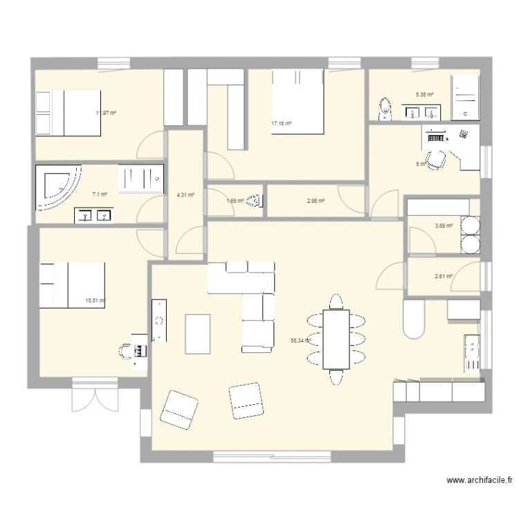 Maison1. Plan de 0 pièce et 0 m2