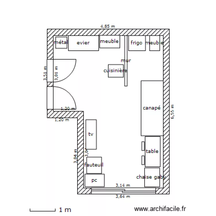 appart actuel. Plan de 