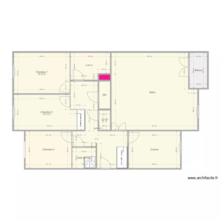 Appartement parents. Plan de 