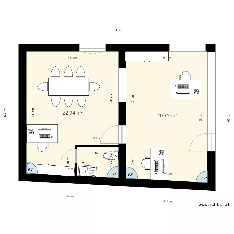 Bureau Gruchet. Plan de 