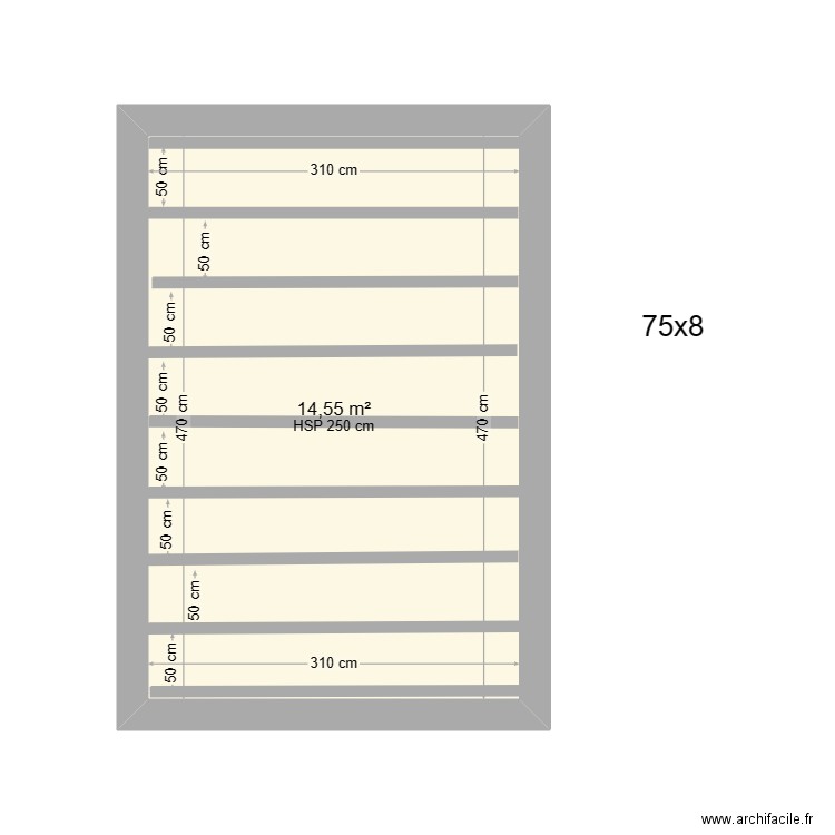 242 mezz 2. Plan de 1 pièce et 15 m2