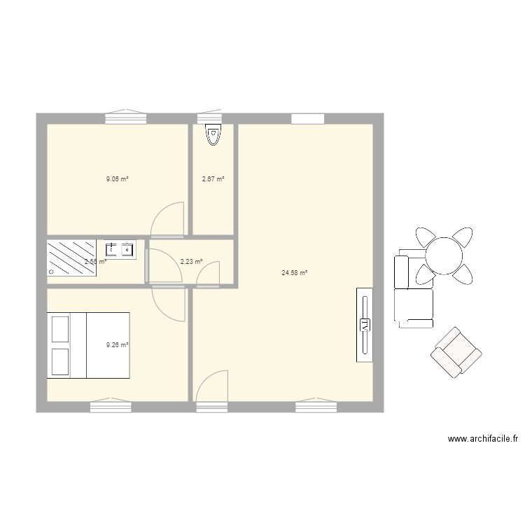 pucchini projet 2. Plan de 0 pièce et 0 m2