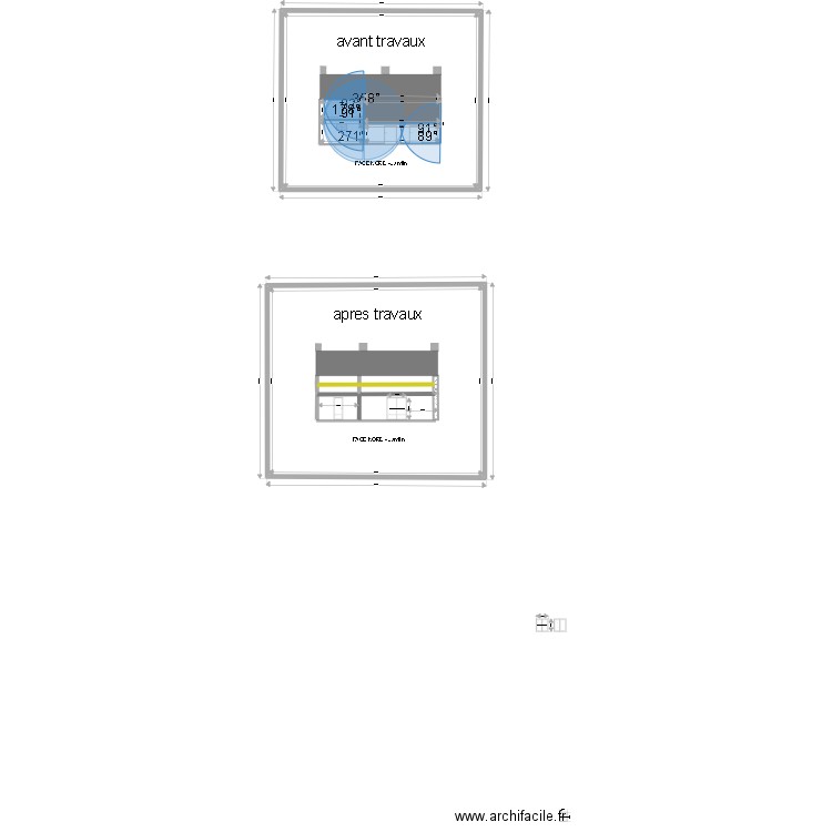 face NORD coupe . Plan de 6 pièces et 705 m2