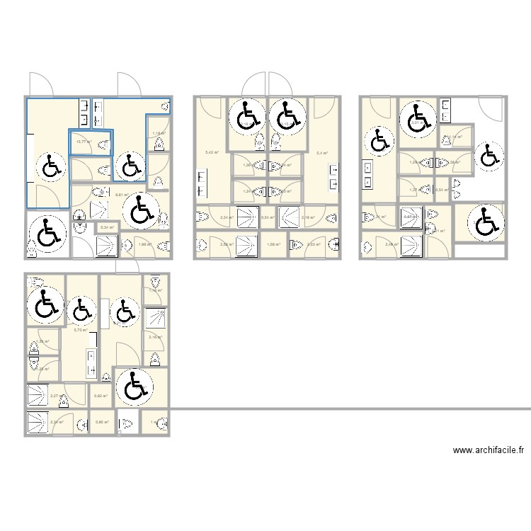 Toilettes 2. Plan de 0 pièce et 0 m2