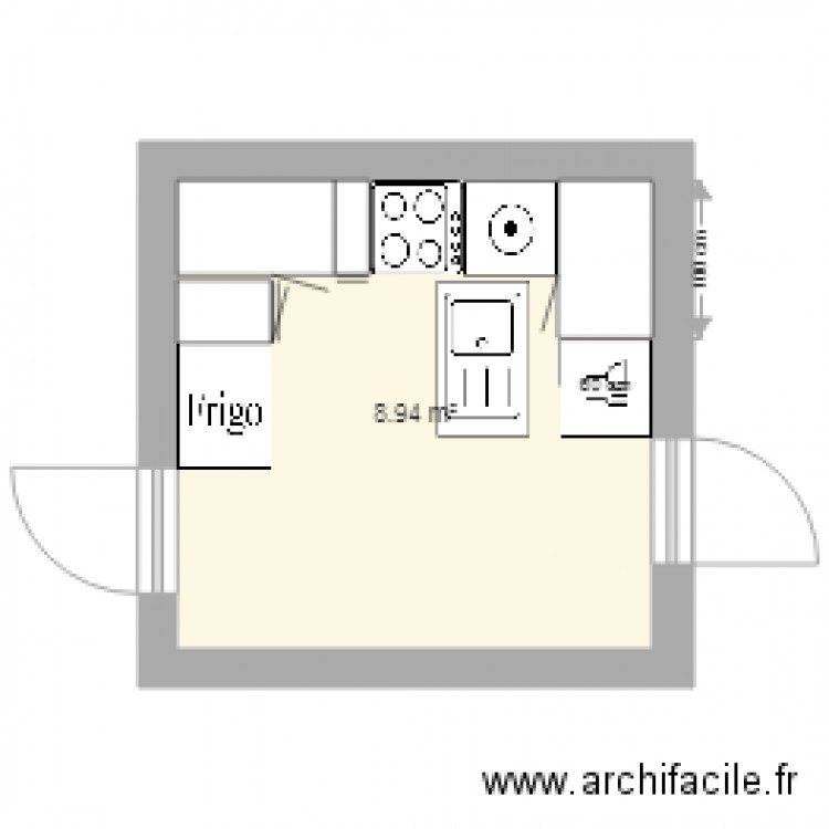 cuisine mosca. Plan de 0 pièce et 0 m2