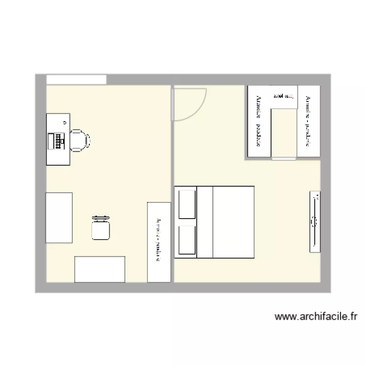 chambre Jung et Jeff. Plan de 