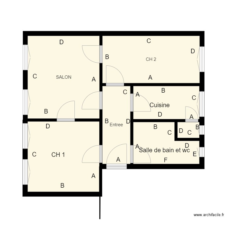 Plan Appartement 36 bl Anvers. Plan de 0 pièce et 0 m2