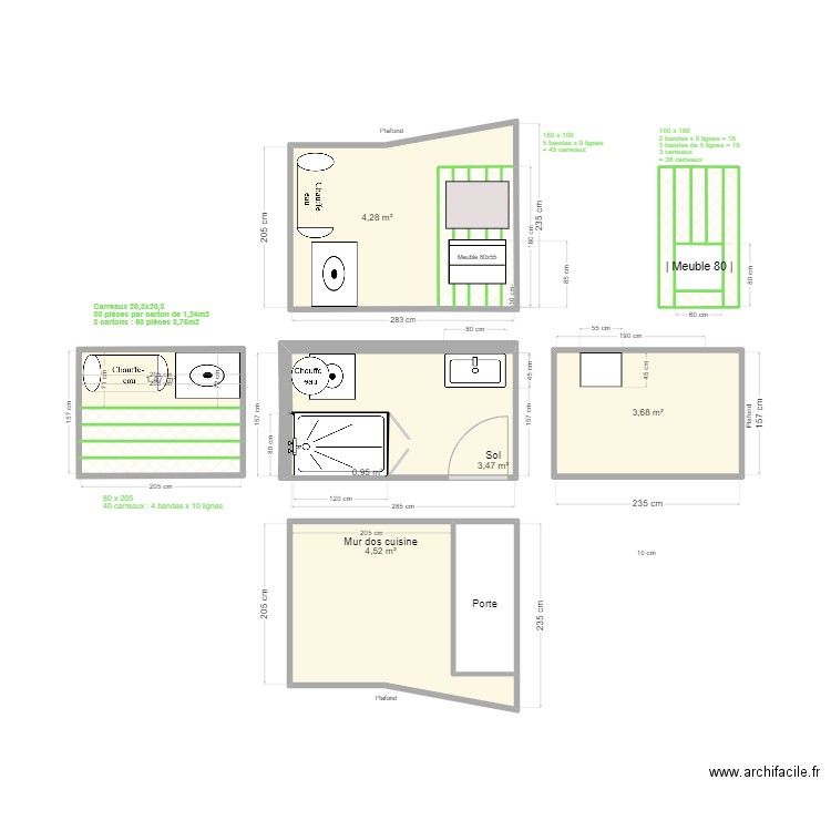 SdD Gite V4. Plan de 16 pièces et 25 m2