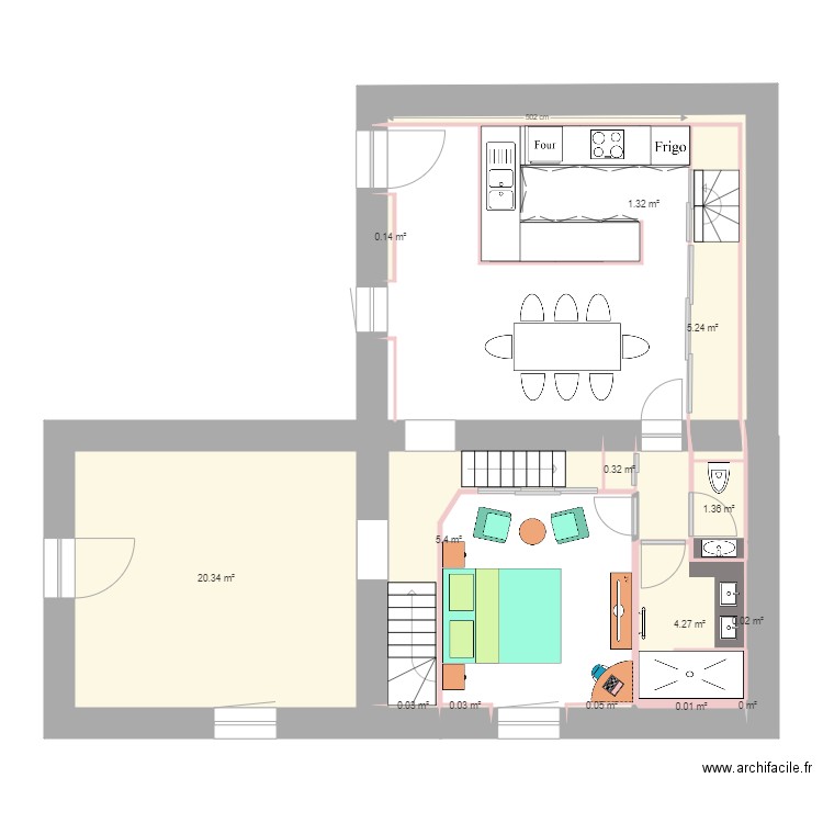 Maison chambre RDC 2020 01 12 nu. Plan de 0 pièce et 0 m2