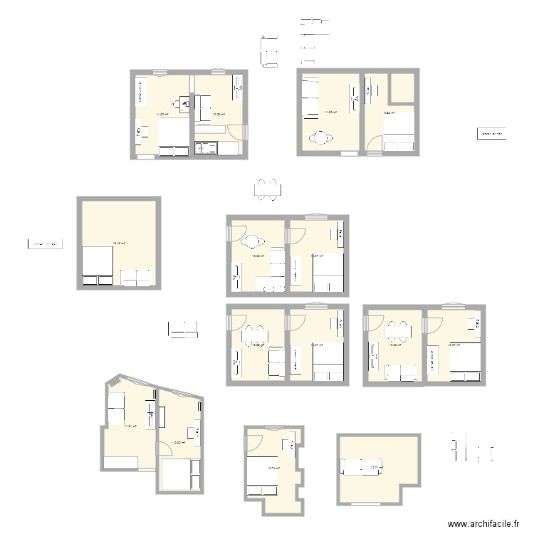 Appartement Voltaire. Plan de 0 pièce et 0 m2