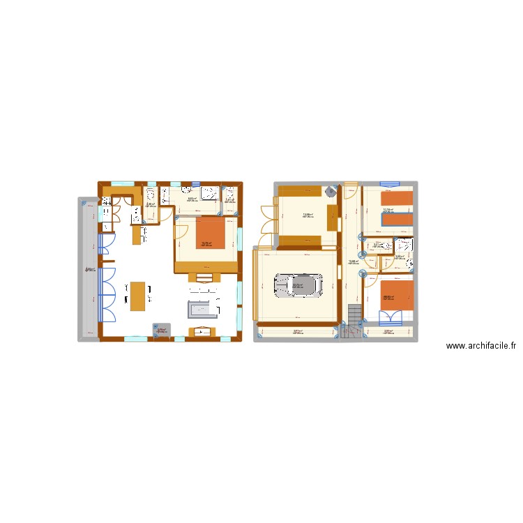 plan1. Plan de 6 pièces et 98 m2
