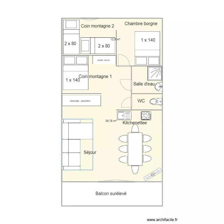 CHANTOISEAU 3BIS. Plan de 