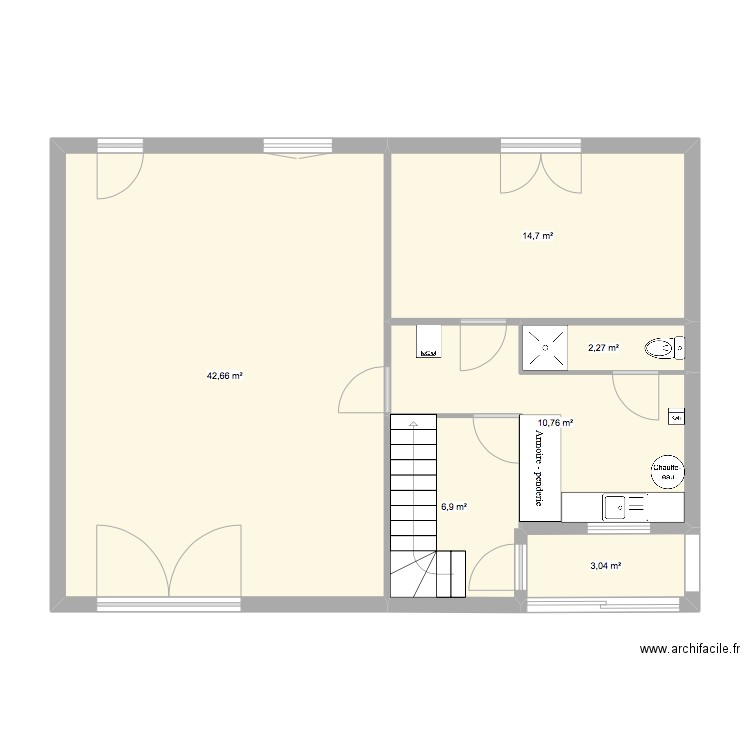 vendome RDC. Plan de 0 pièce et 0 m2