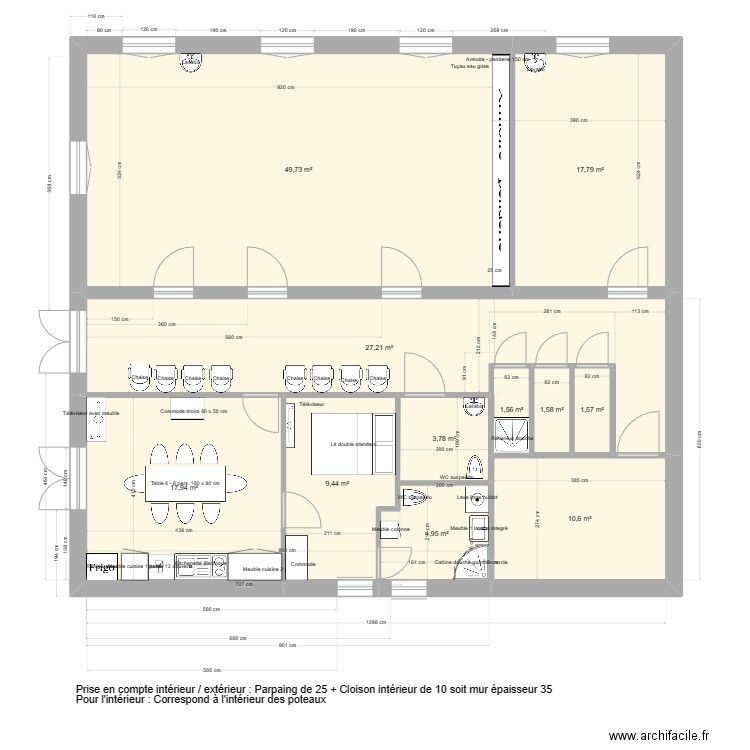 V3 Sous-Sol SCI Remi. Plan de 11 pièces et 146 m2