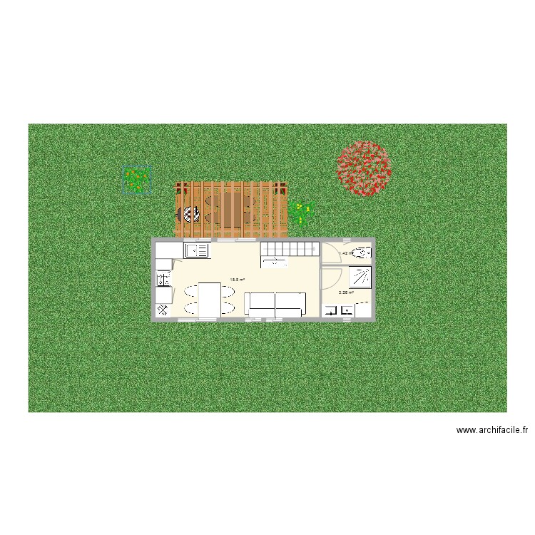 tiny house. Plan de 0 pièce et 0 m2