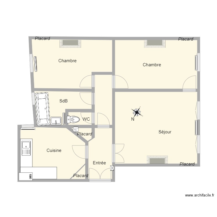 19 Odessa 3ème. Plan de 10 pièces et 60 m2