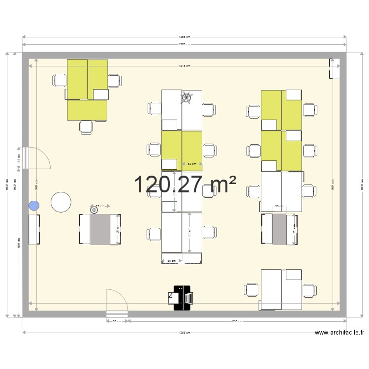 BUREAU P3 120m2  B. Plan de 0 pièce et 0 m2