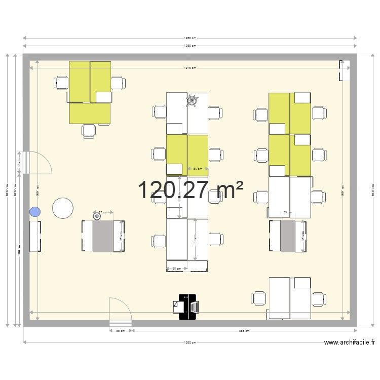 BUREAU P3 120m2  B. Plan de 0 pièce et 0 m2