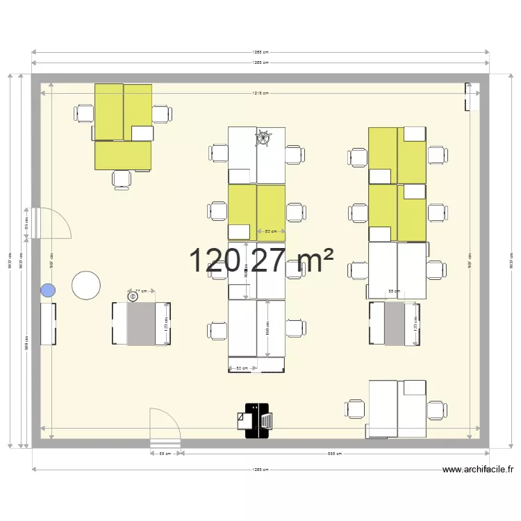 BUREAU P3 120m2  B. Plan de 