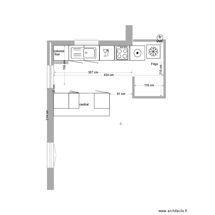 Cuisine Guagliola V9. Plan de 0 pièce et 0 m2