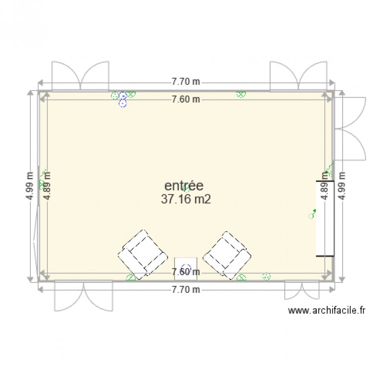 entree. Plan de 0 pièce et 0 m2