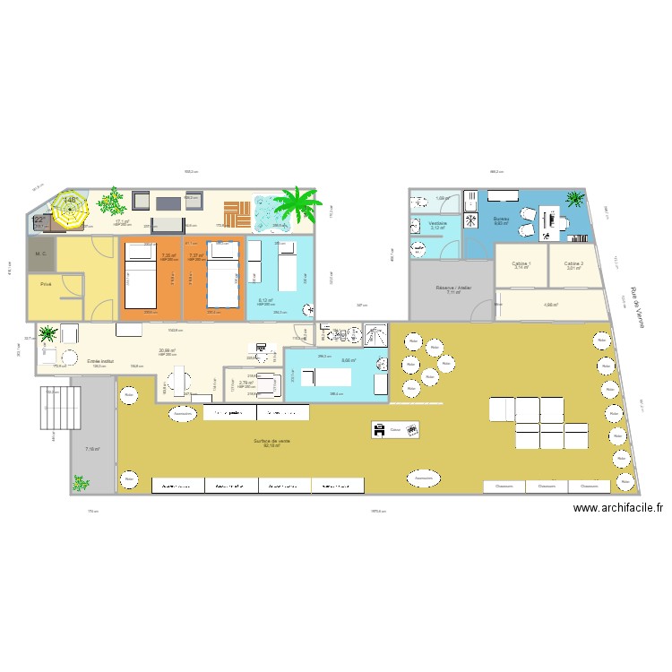 1er ETAGE institut. Plan de 0 pièce et 0 m2