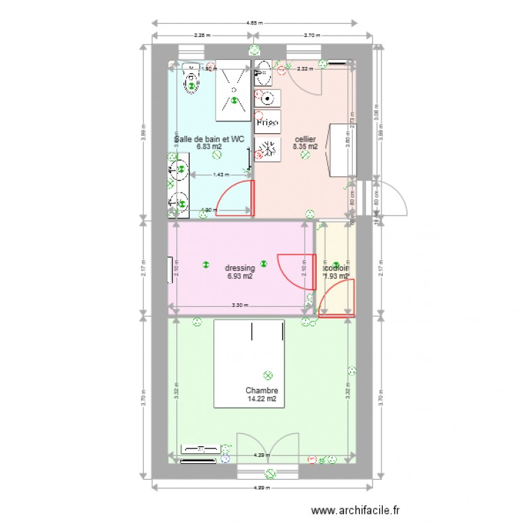 extension 4 pièces 38m habitables élec. Plan de 0 pièce et 0 m2