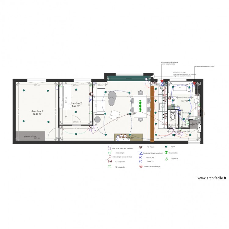 Plan électrique définitif. Plan de 0 pièce et 0 m2