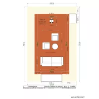 Agencement salon plan vue de dessus