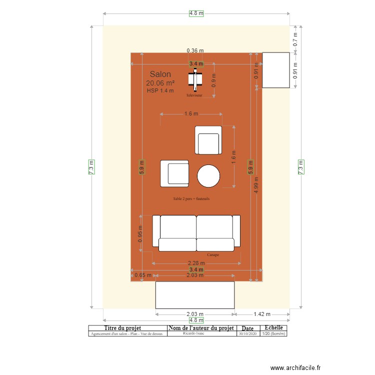 Agencement salon plan vue de dessus. Plan de 0 pièce et 0 m2