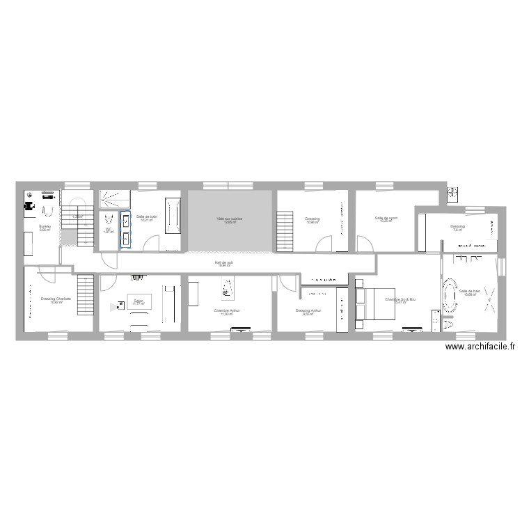 Moustier 1er étage bis. Plan de 0 pièce et 0 m2