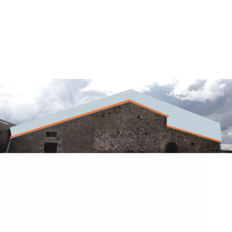 grange facade est. Plan de 